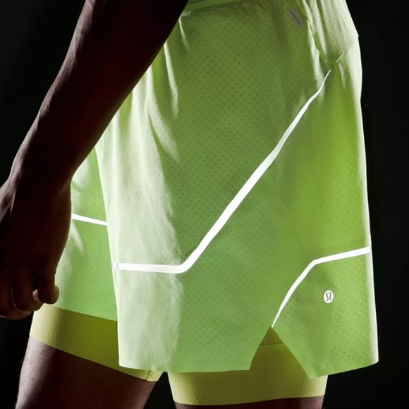 Lululemon Men’s Surge Lined Short 6" Special Edition Color Faded Zap/Wasabi XL - Picture 6 of 9